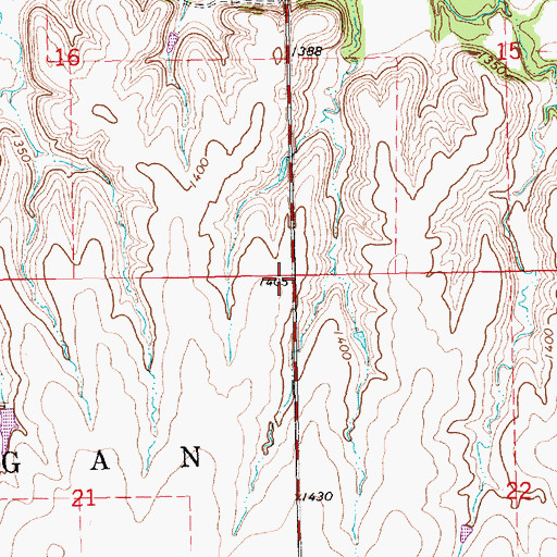 Topographic Map of Township of Logan, KS