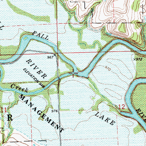 Topographic Map of Otter Creek, KS