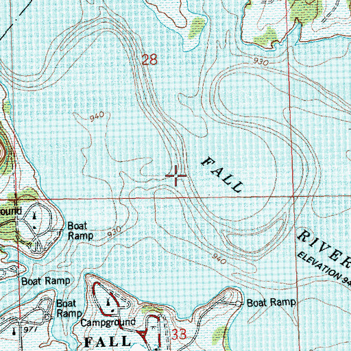 Topographic Map of Casner Creek, KS