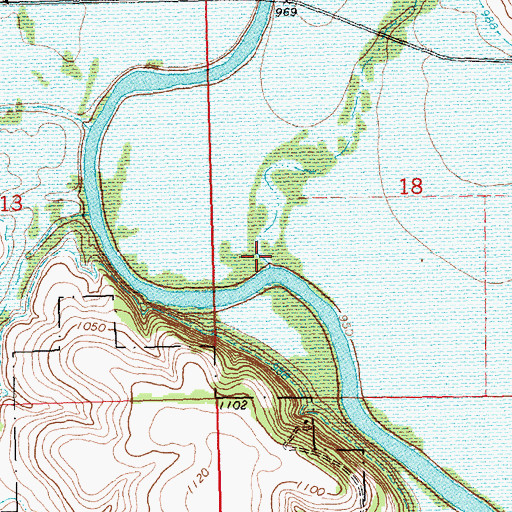 Topographic Map of Durham Creek, KS