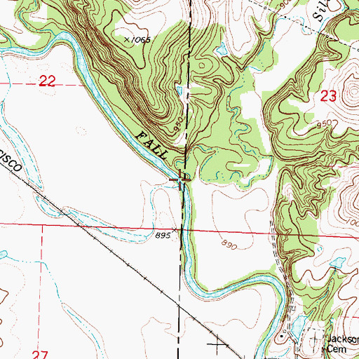 Topographic Map of Silver Creek, KS