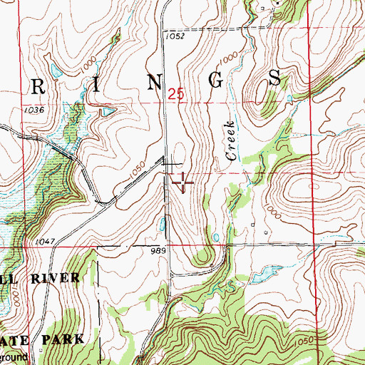 Topographic Map of Township of Salt Springs, KS