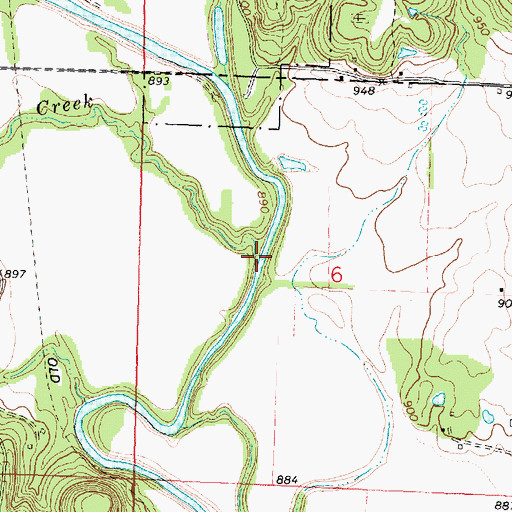 Topographic Map of Pig Creek, KS