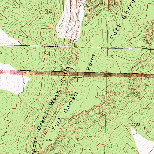 Topographic Map of Fort Garrett Point, AZ