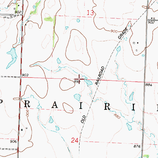 Topographic Map of Township of Prairie, KS