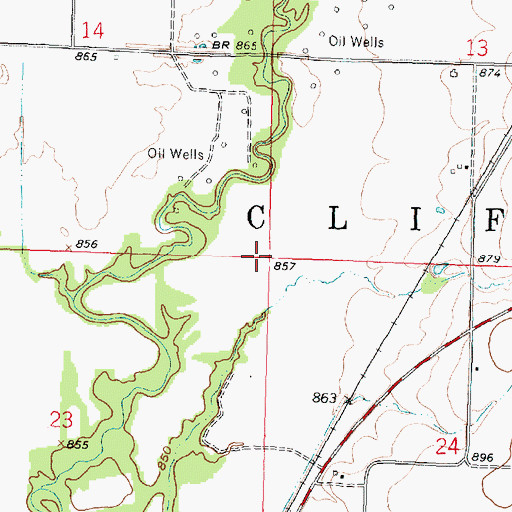 Topographic Map of Township of Clifton, KS