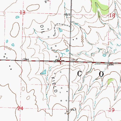 Topographic Map of Township of Colfax, KS
