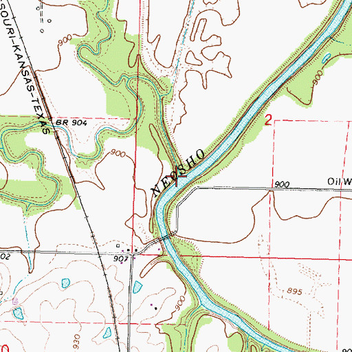 Topographic Map of Turkey Creek, KS