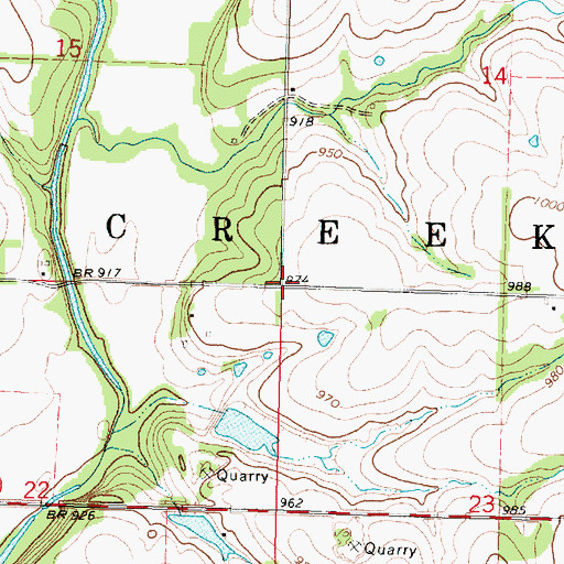 Topographic Map of Township of Big Creek, KS