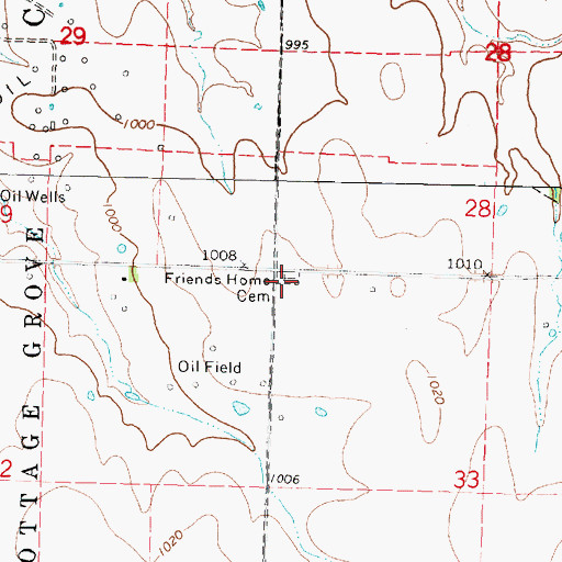 Topographic Map of Swedish Cemetery, KS