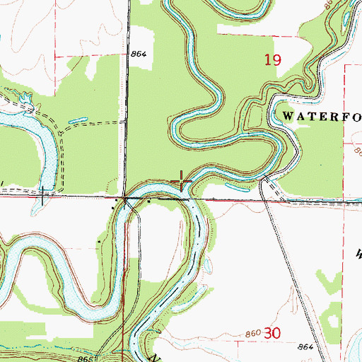 Topographic Map of Flat Rock Creek, KS