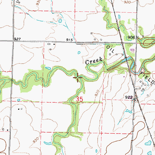Topographic Map of Little Elk Creek, KS