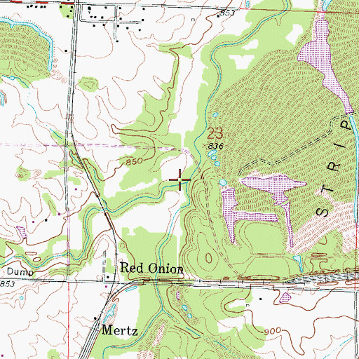 Topographic Map of Dry Branch, KS