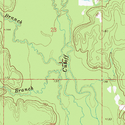 Topographic Map of Casper Branch, AR