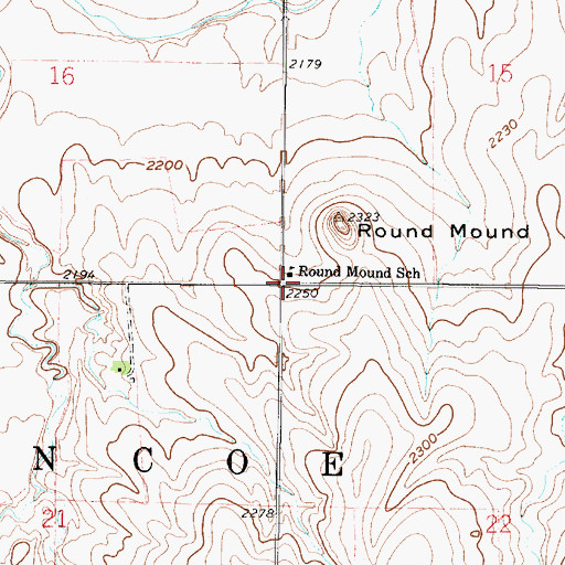 Topographic Map of Township of Glencoe, KS