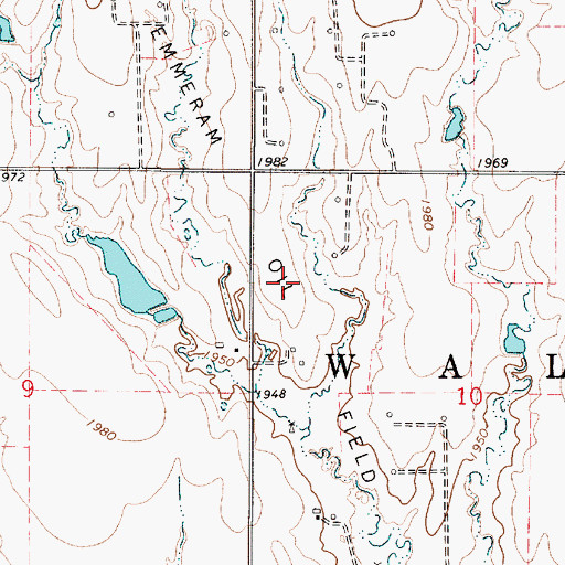 Topographic Map of Emmeram Oil Field, KS