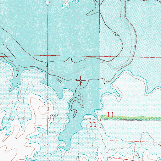 Topographic Map of Elm Creek, KS