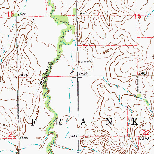Topographic Map of Township of Franklin, KS