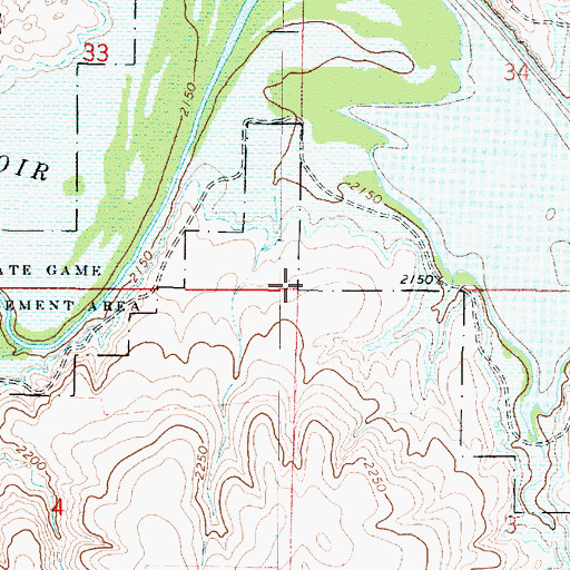 Topographic Map of Township of Wilcox, KS