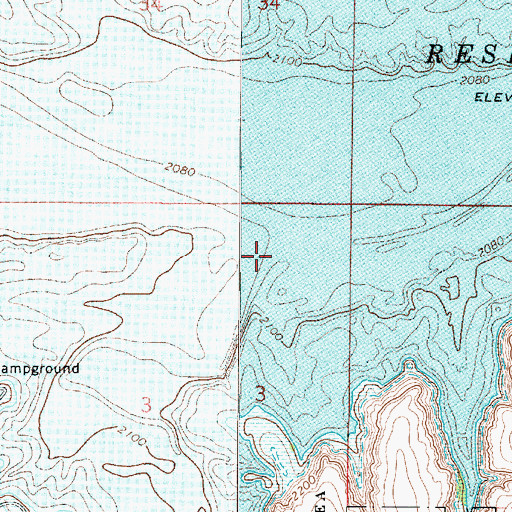 Topographic Map of Page Creek, KS