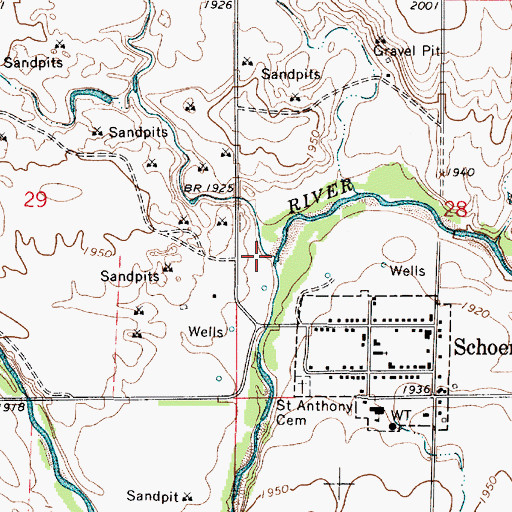 Topographic Map of Lookout Hollow, KS