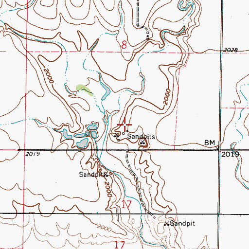 Topographic Map of Township of Lookout, KS