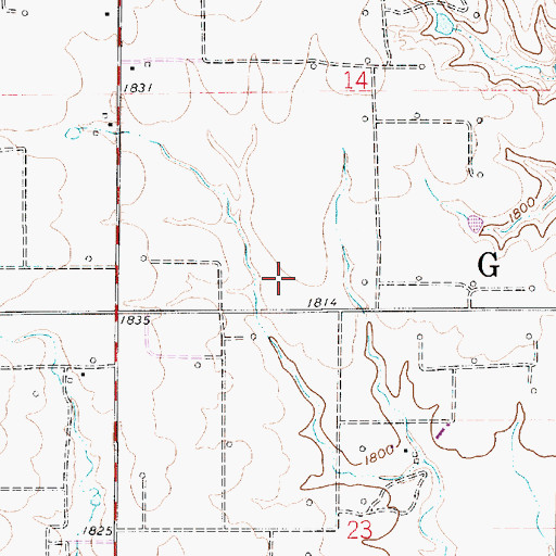 Topographic Map of Township of Grant, KS