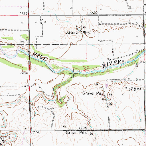 Topographic Map of Sellens Creek, KS