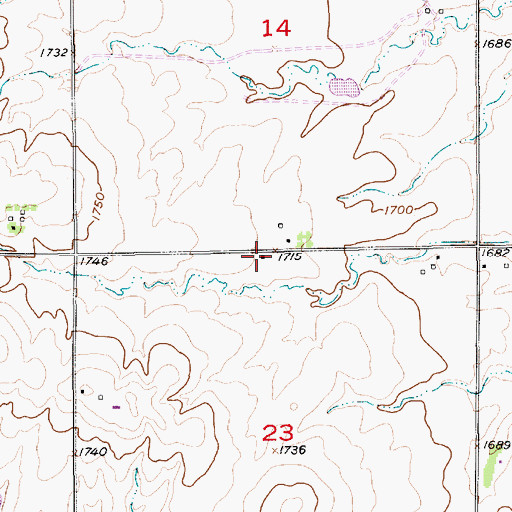 Topographic Map of Sunrise School (historical), KS