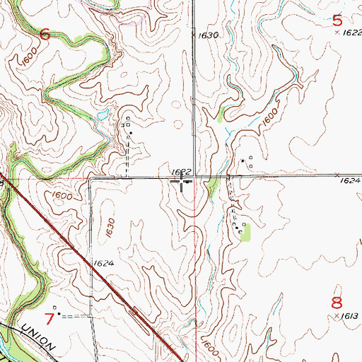 Topographic Map of Black Wolf School (historical), KS