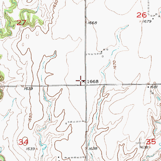 Topographic Map of Buffalo School (historical), KS