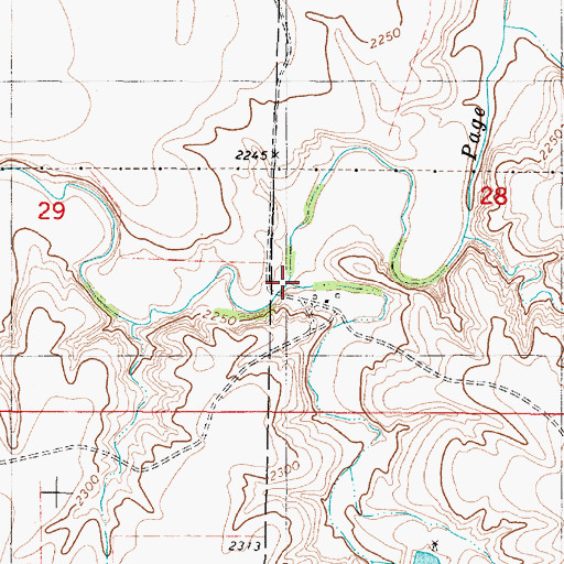 Topographic Map of Big Rimber Creek, KS