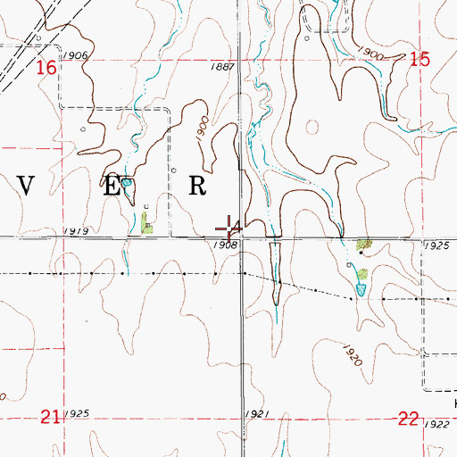 Topographic Map of Township of Beaver, KS