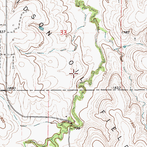 Topographic Map of Davidson Oil Field, KS