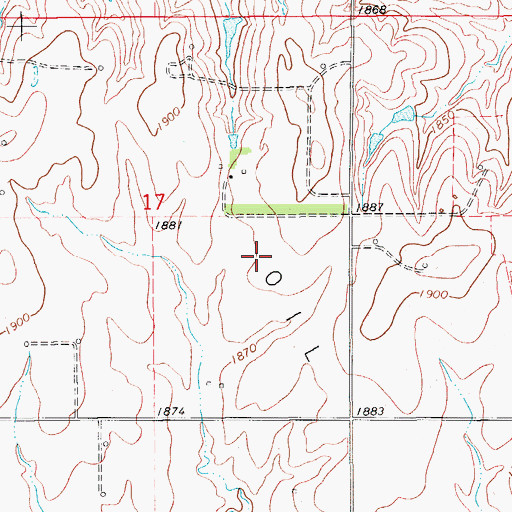 Topographic Map of Stoltenberg Oil Field, KS