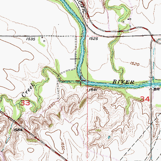 Topographic Map of Oxide Creek, KS
