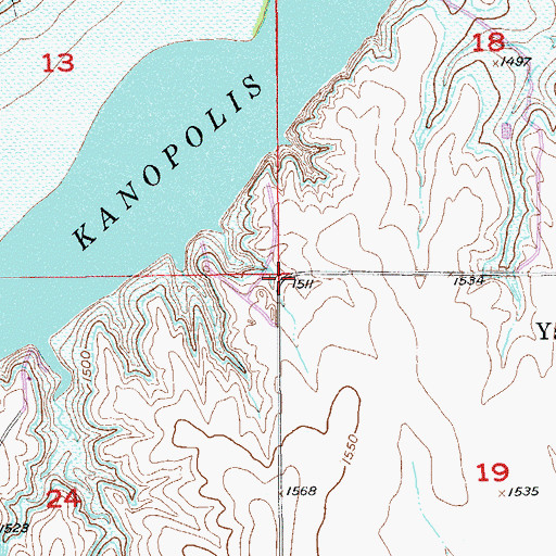 Topographic Map of Township of Empire, KS