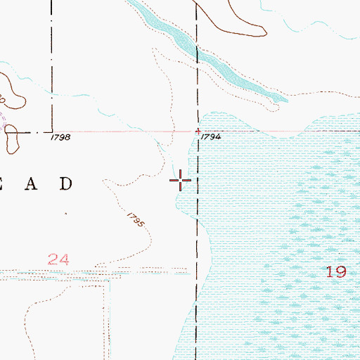 Topographic Map of Blood Creek, KS