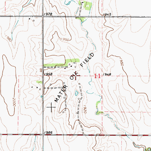 Topographic Map of Matter Oil Field, KS