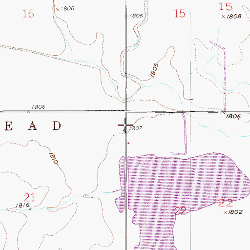Topographic Map of Township of South Homestead, KS
