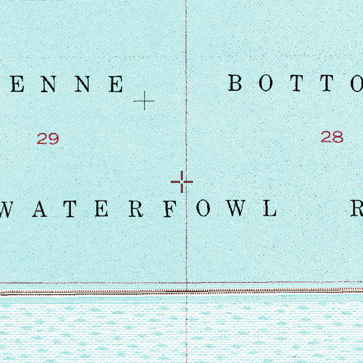 Topographic Map of Cheyenne Bottoms Wildlife Area, KS