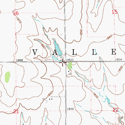 Topographic Map of Township of Valley, KS