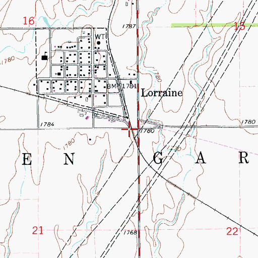 Topographic Map of Township of Green Garden, KS