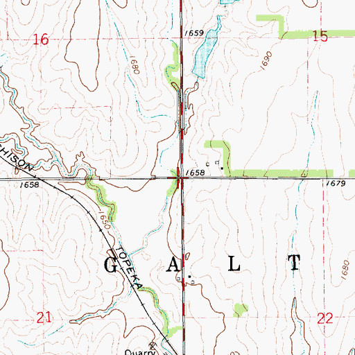 Topographic Map of Township of Galt, KS