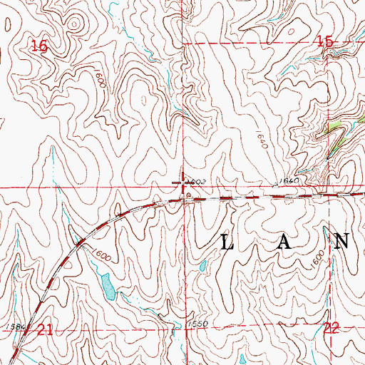 Topographic Map of Township of Langley, KS