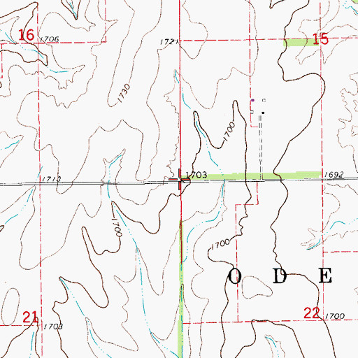 Topographic Map of Township of Odessa, KS
