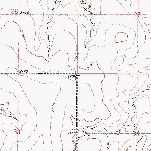 Topographic Map of Township of Alexander-Belle Prairie, KS