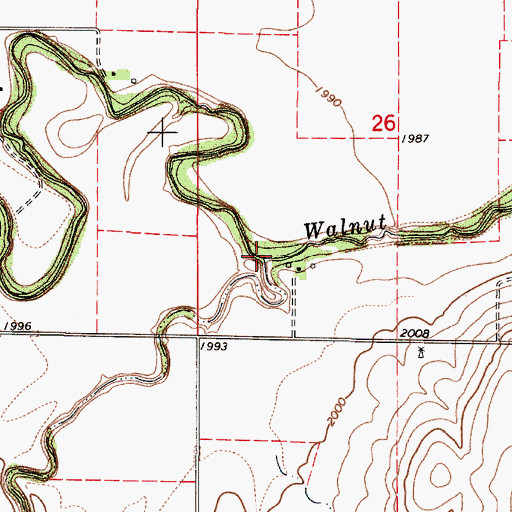 Topographic Map of Otter Creek, KS