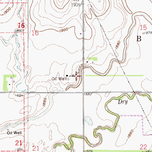 Topographic Map of Township of Buffalo, KS