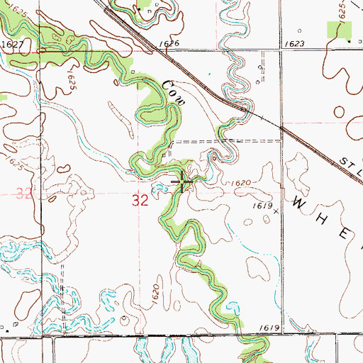 Topographic Map of Jarvis Creek, KS